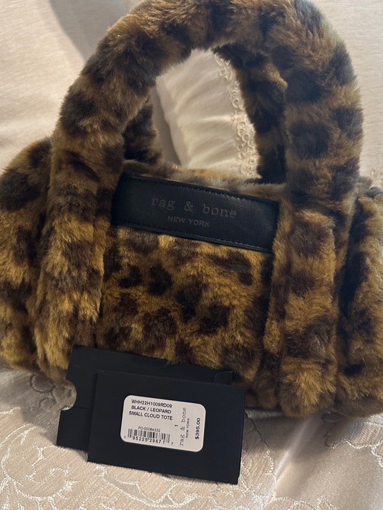 rag & bone Handbags - rag & bone Leopard Print Faux Fur Small Tote in Brown and Black